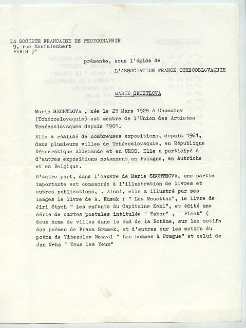 výstava 1966 Paříž   dokumentace