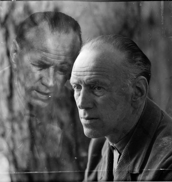 František Hrubín (17.9. 1910 - 1.3. 1971), český básník, dramatik a prozaik a překladatel; Simultální fotografie   portrét,František Hrubín