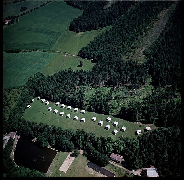 Stanový tábor   Tábor,letecký snímek