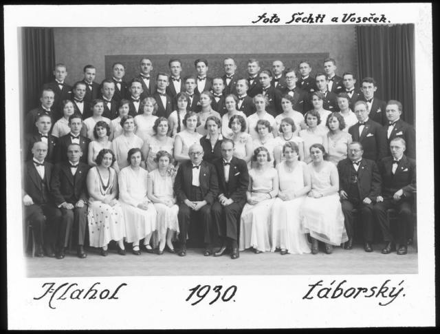 Hlahol 1930   skupina,Hlahol,hudebnící,Tábor