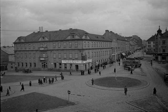 Křižíkovo náměstí,Tržní,pohled na pražské předměstí   Tábor,Jordán,práce,Křižíkovo náměstí