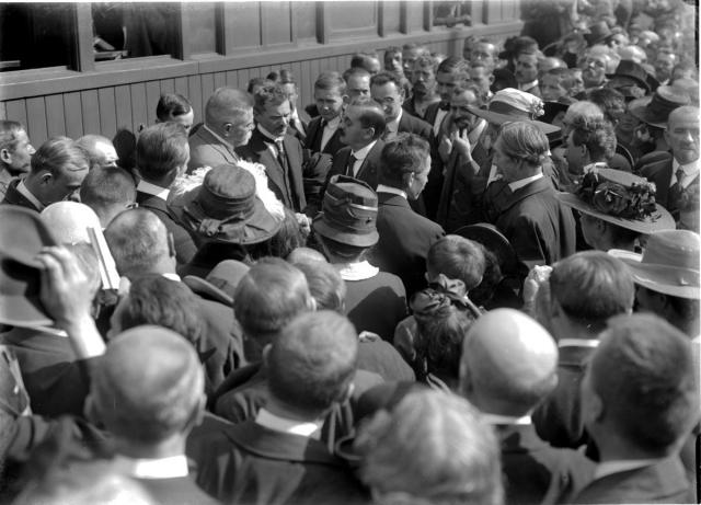 ministr Kramář v Táboře 27.9. 1919 při návratu z Paříže   Tábor,Vincent Kramář