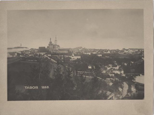 Pohled na Tábor 1868   Tábor,celek