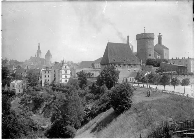 View of Tábor and Kotnov castle, end of 19th century  Kotnov, castle, Tábor