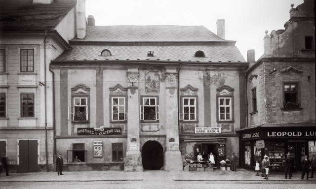 Golden Lion pub on Žižka square