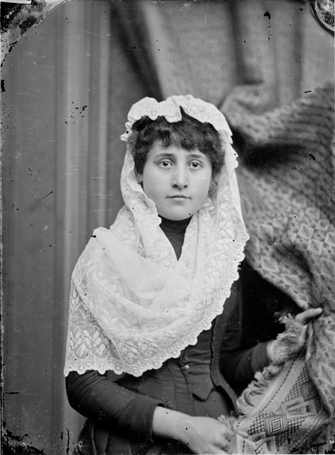 Portrait of girl, 70's or 80's of 19th century  portrait, girl