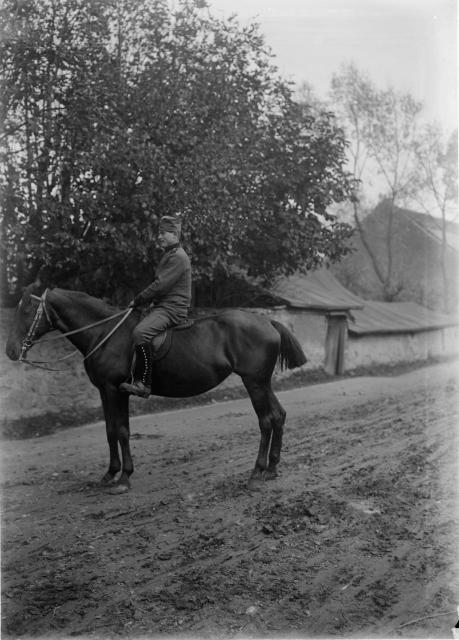 Voják na koni (in Czech), keywords: soldier, horse  soldier, horse