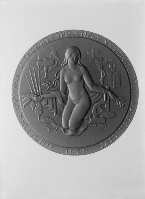 medaile pro výstavu 1929, J.V. Dušek (in Czech), keywords: Dušek  Dušek