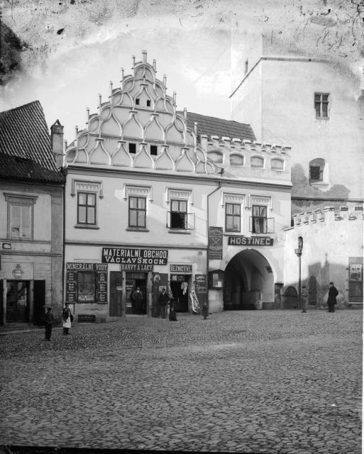 Tábor, Václav Škoch (in Czech), keywords: Tábor, square, obchod