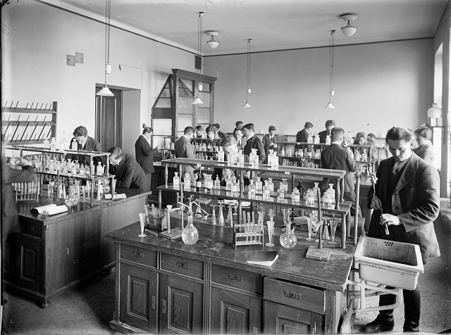 Chemistry laboratory, 1920s
