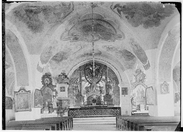 Křemešník interiér kostela (in Czech), keywords: church, interiér (Czech) na obálce Křemešník1901 sign 386 inv č 66  	x church, interiér