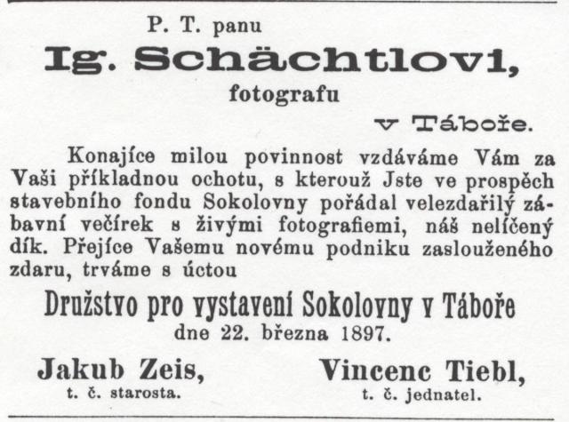 Poděkování  (in Czech), keywords: noviny  noviny