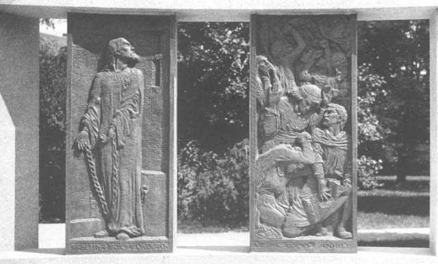 Tábor: Bílkův pomník Husův (in Czech), keywords: Tábor, František Bílek, Jan Hus, statue (Czech) pohled Orbis Tábor, František Bílek, Jan Hus, statue