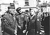 Květen 1945 setkani ruskeho/sovetskeho a dvou americkych dustojniku (in Czech), keywords: sovětská armáda, Tábor, liberation, uniform